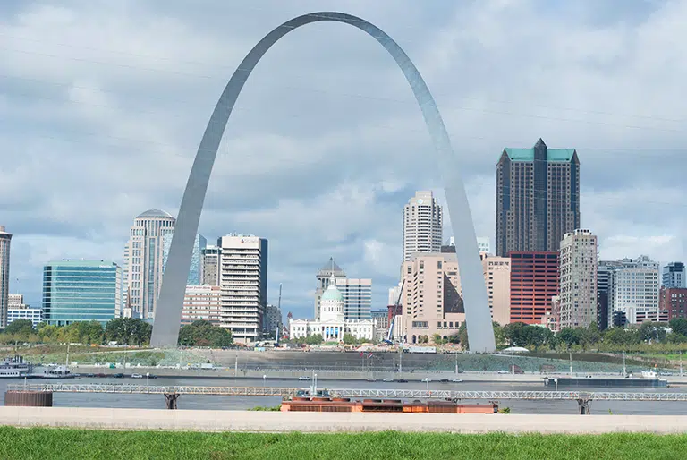 A photograph of downtown St Louis